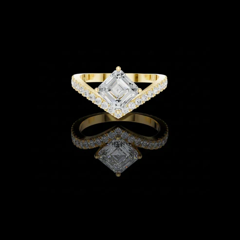 Marquise Diamond Eternity Band, Yellow Gold Leaf Style Wedding Ring