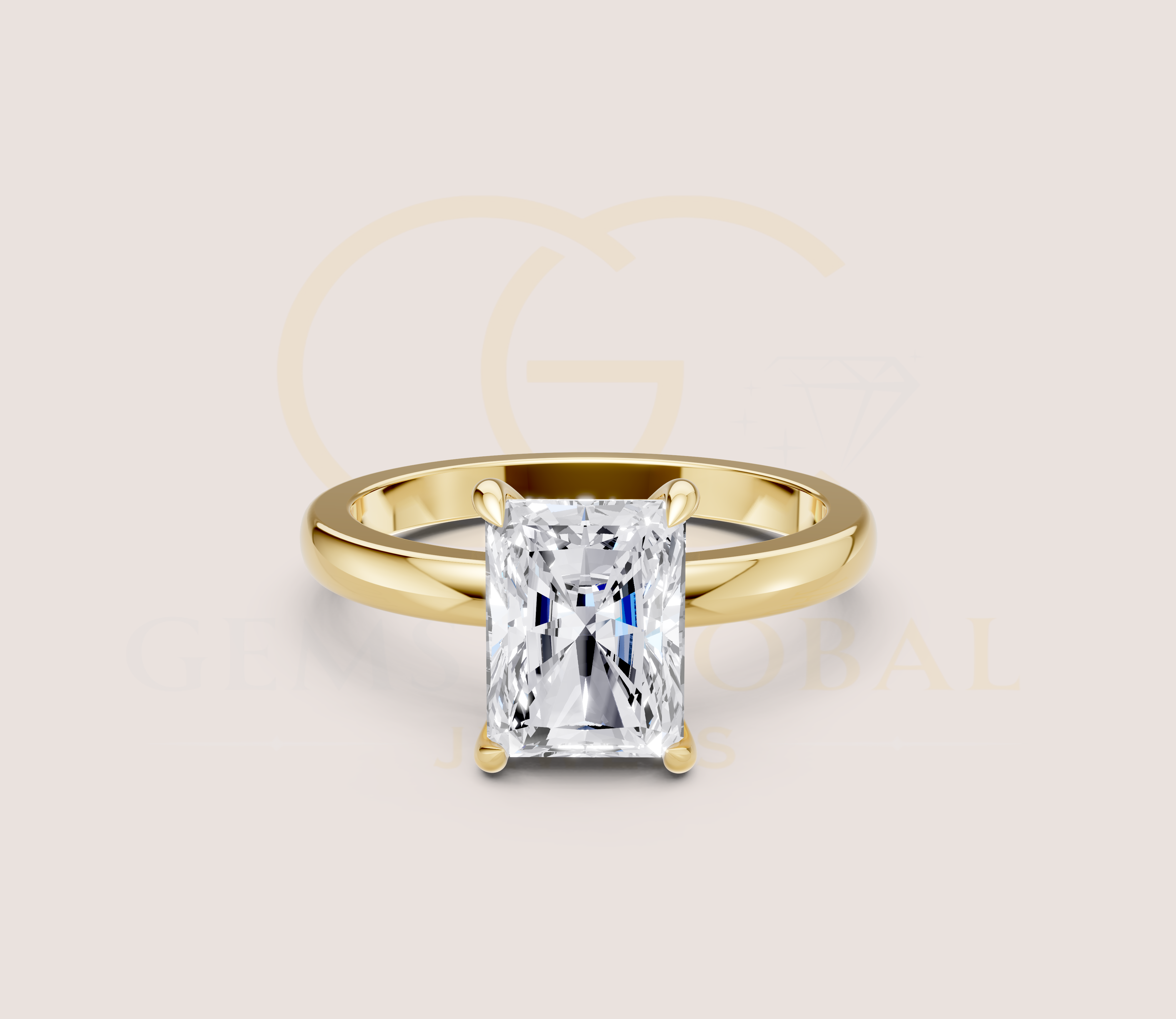 Radiant Cut Solitaire Engagement Ring