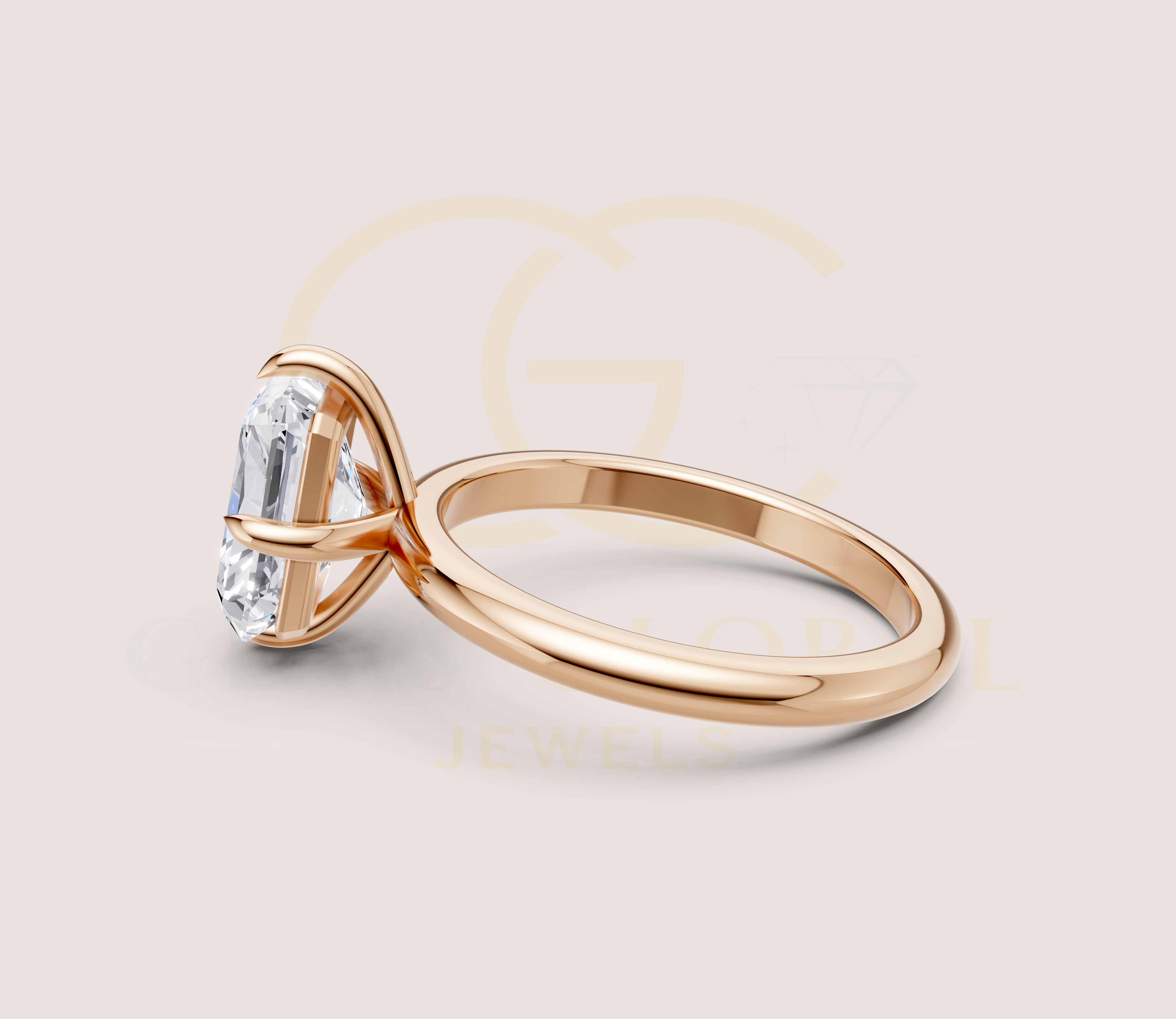 3.00 CT Cushion Claw Prong Wedding ring view 11