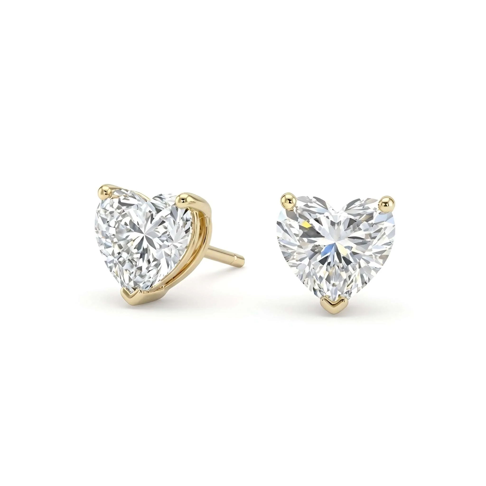 Heart Cut Diamond Stud Earrings, IGI Certified Diamond Stud Earrings 1