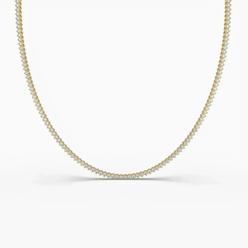 5 TCW Round Diamond Wedding Necklace, Diamond Bridal Necklace, Round Cut Diamond Tennis Necklace