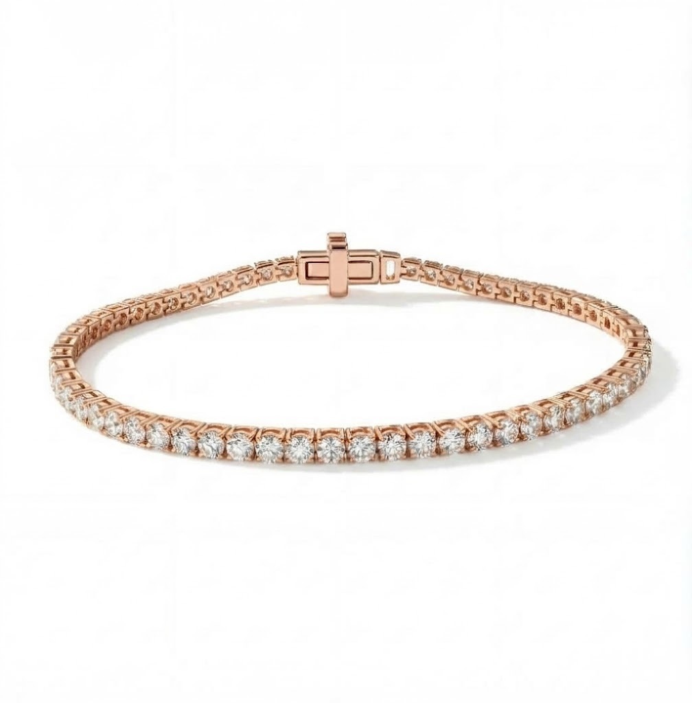 3 TCW Round Diamond Tennis Bracelet, Luxury Fine Jewelry 7