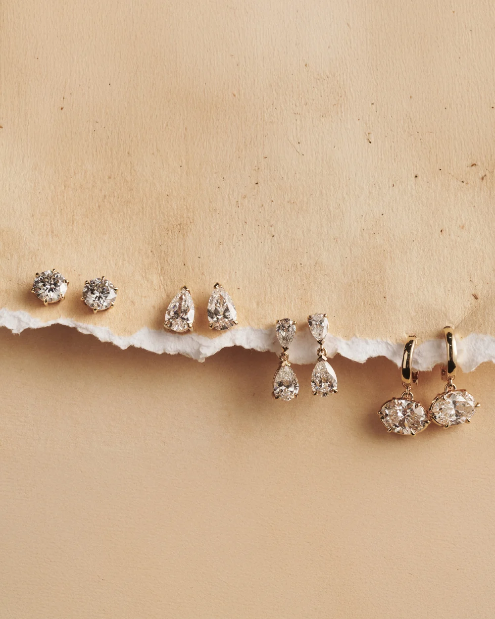 6ct Oval Lab Grown Diamond Huggie Earrings, Solid Gold Huggies 8
