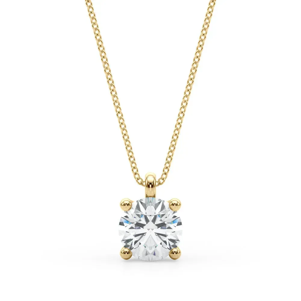 2.00ct Round Diamond Necklace,Round Cut Diamond Pendant Necklace