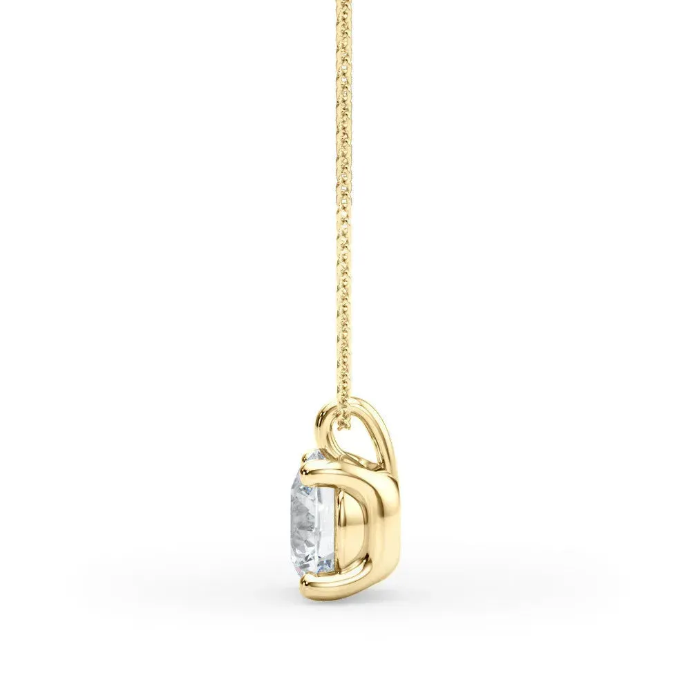 2.00ct Round Diamond Necklace,Round Cut Diamond Pendant Necklace