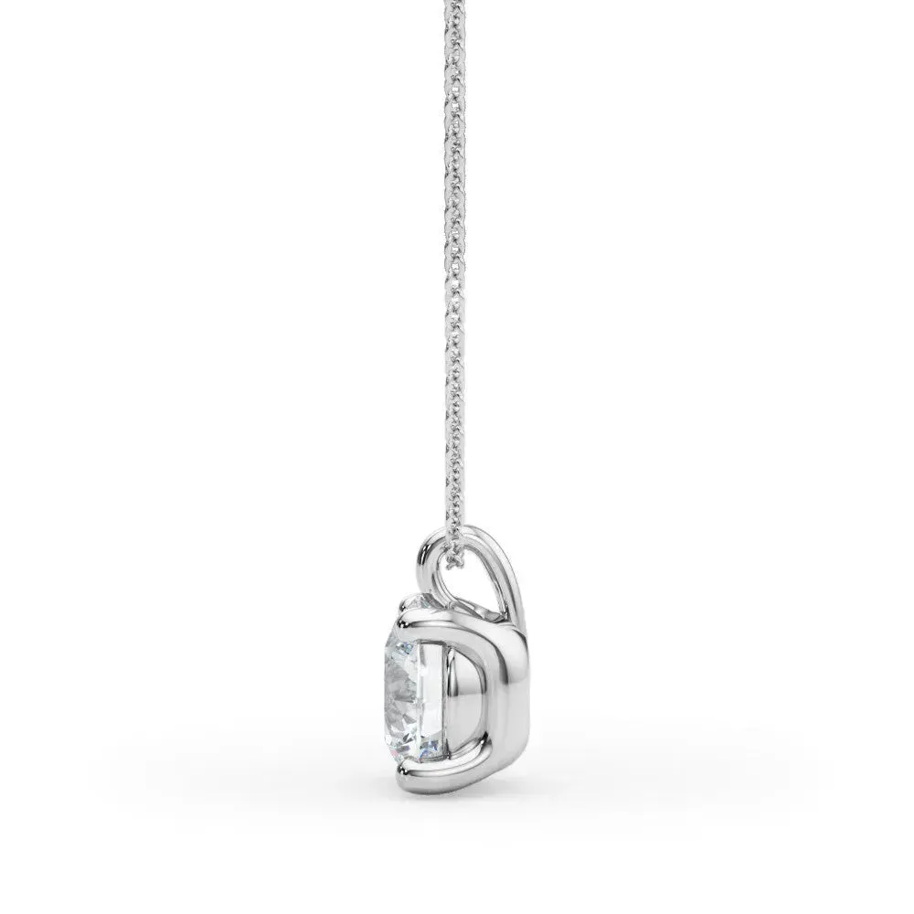 2.00ct Round Diamond Necklace,Round Cut Diamond Pendant Necklace