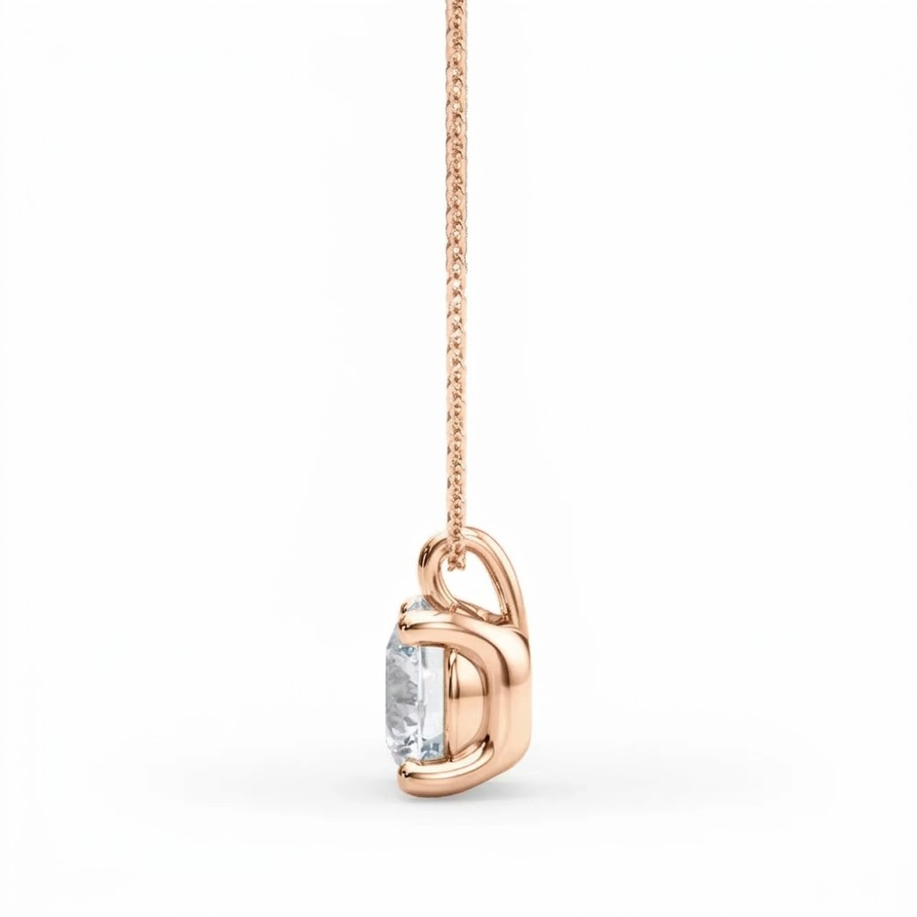 2.00ct Round Diamond Necklace,Round Cut Diamond Pendant Necklace 6